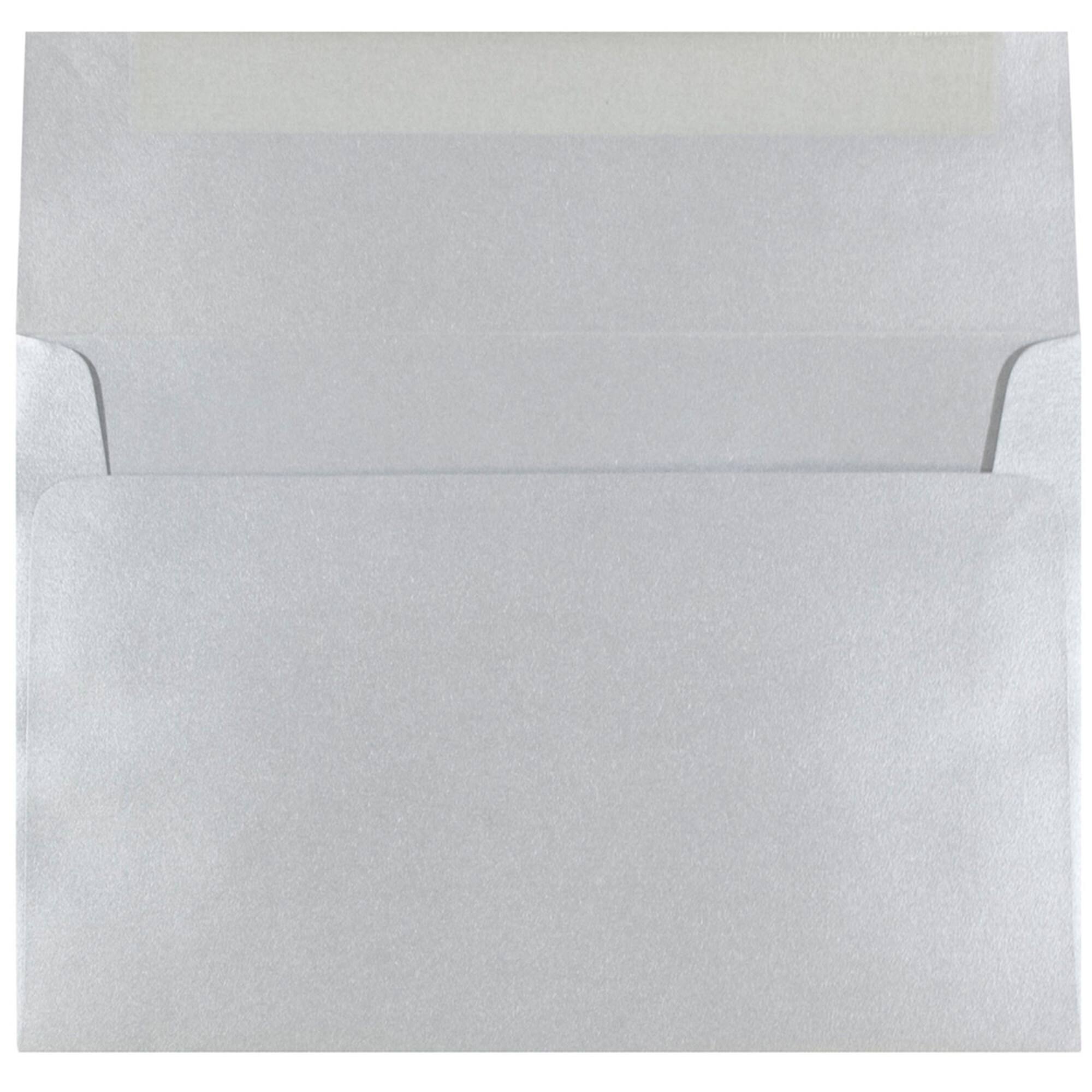 JAM Paper Silver Stardream A8 Metallic Invitation Envelopes, 50ct.